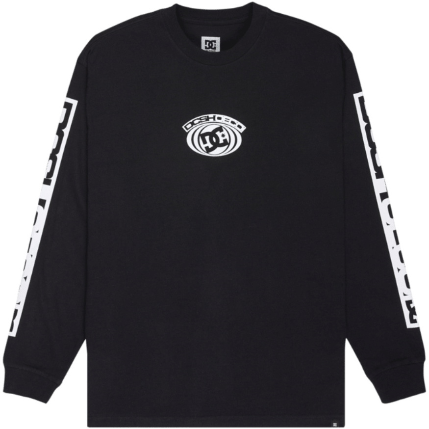 2026 DC Shoes Mens DC Echo Long Sleeve T-Shirt EDYZT04462 - Black